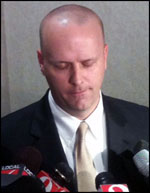 <b>Grant Heston</b>, attorney for UCFAA, composes himself after the verdict. - photo1