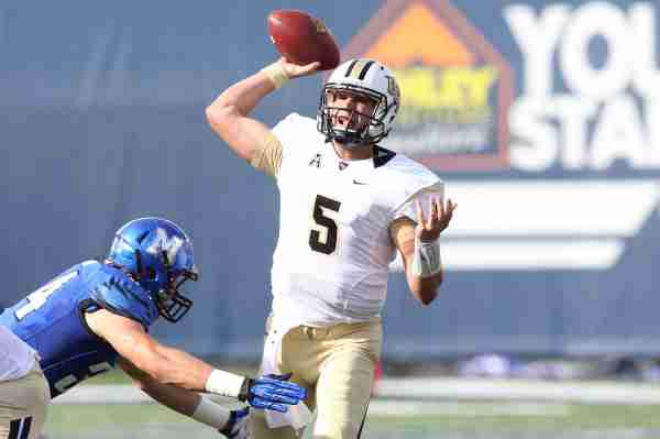 UCF quarterback Blake Bortles went 17-36 passing for 160 yards in the Knights 24-17 conference win over Memphis.