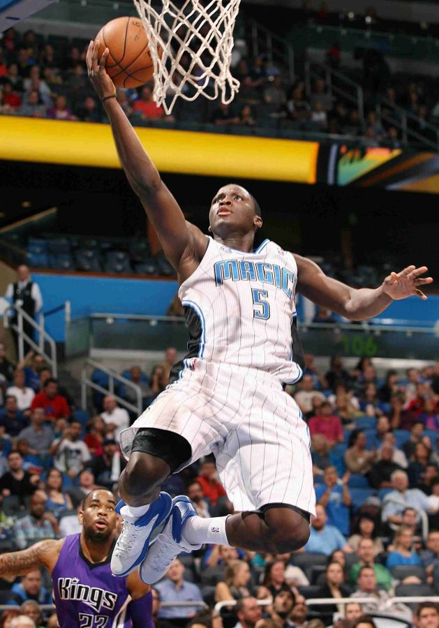 Magic guard Victor Oladipo was one rebound shy of a triple-double in Fridays double-overtime win over the Knicks.