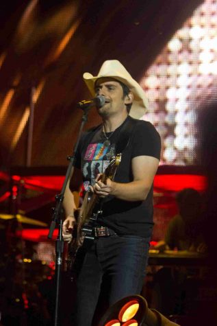 Brad Paisley performs at the Beat This Winter tour at the Amway Center in Orlando, Fla. on Saturday, Jan. 25, 2014.  (Ty Wright / Valencia Voice)