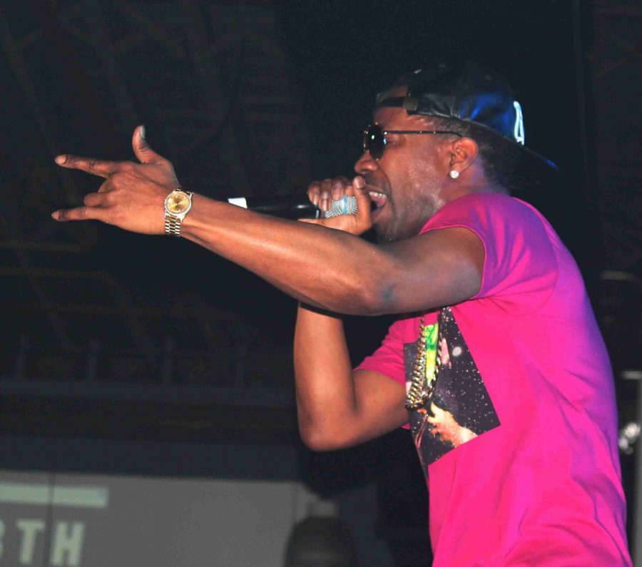 Juicy J performs at the Never Sober Tour at the Firestone Live in Orlando, Fla. on Feb. 21, 2014. (Ty Wright / Valencia Voice)