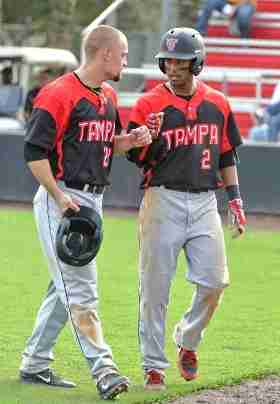 Giovanny Alfonzo (right) and the Tampa Spartans now look ahead to the NCAA Division II playoffs after a 47-2 regular season.