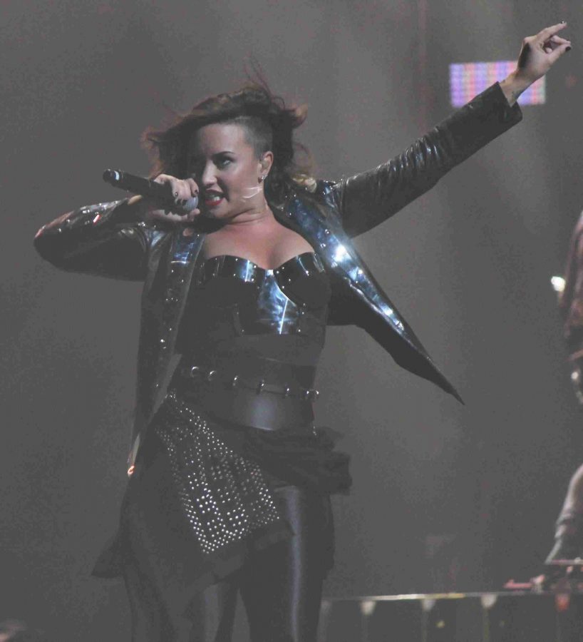 Demi Lovato peforming at the Demi World Tour, at the Amway Center, in Orlando, Florida, on Monday, Sept. 15, 2014. (Ty Wright / Valencia Voice)