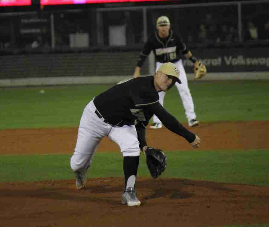 Knights starting pitcher Zach Rodgers picked up his eighth win of the season on Friday night.