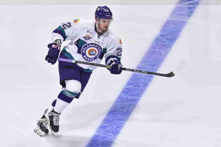 Brady Vail scored the first goal of the Solar Bears 2015-16 season in Orlandos 6-3 win over Greenville.