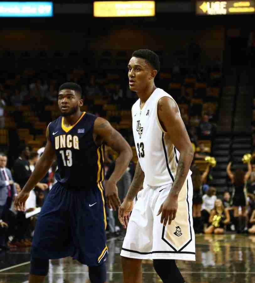 Shaheed+Davis+led+the+Knights+with+23+points+in+their+first+win+of+the+season+against+UNC+Greensboro.+