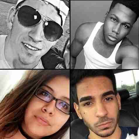 From left to right: Cory Connell, Jason Josphat, Mercedez Flores and Juan Guerrero were among the 49 victims killed in the Pulse Nightclub shooting.