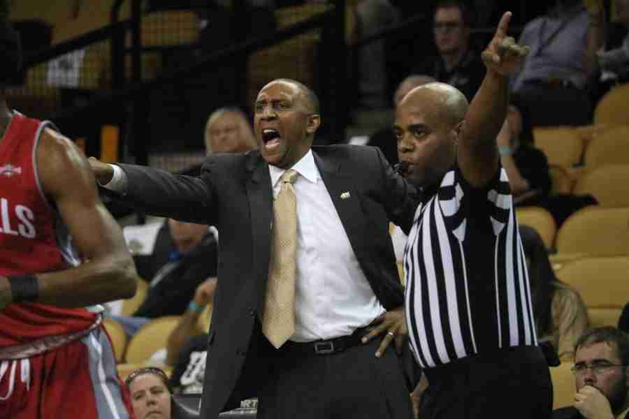 Johnny+Dawkins+got+his+first+win+as+the+head+coach+of+the+UCF+Mens+Basketball+program+on+Monday+with+a+victory+over+Nicholls+State.