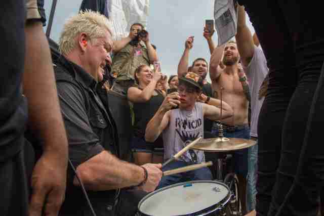 Anti-Flag Drummer, Pat Thetic, Rocks Out at Warped Tour Orlando.