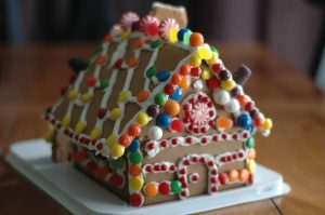 Gingerbread House. Many local spots will have holiday arts and crafts such as building gingerbread houses.