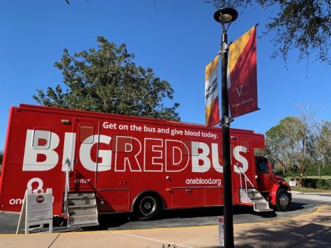 Walk-ins are welcome to donate blood on the Big Red Bus on Valencias East Campus