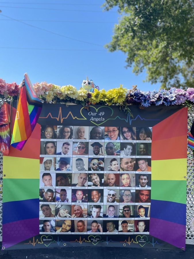 Photos of the 49 victims are displayed at the Pulse Memorial.