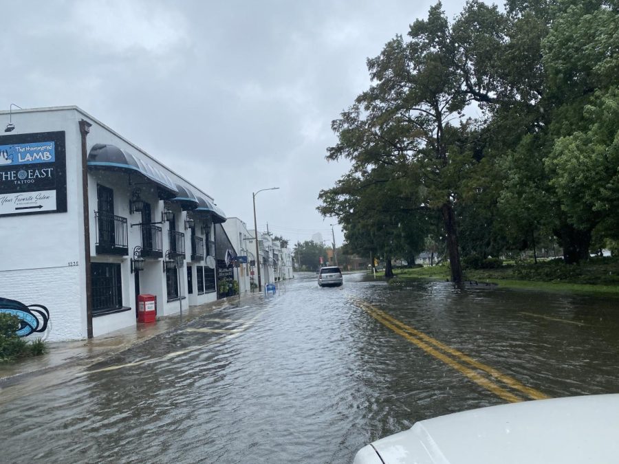 Ivanhoe Village district, a northern Downtown Orlando community, is shown here after Hurricane Ian with up to 8-10 inches of rain overflow from Lake Ivanhoe and surrounding waters. 