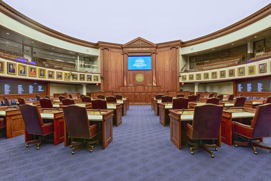 Image of the Florida Senate Chamber, photo courtesy of FLSenate.gov website. 
