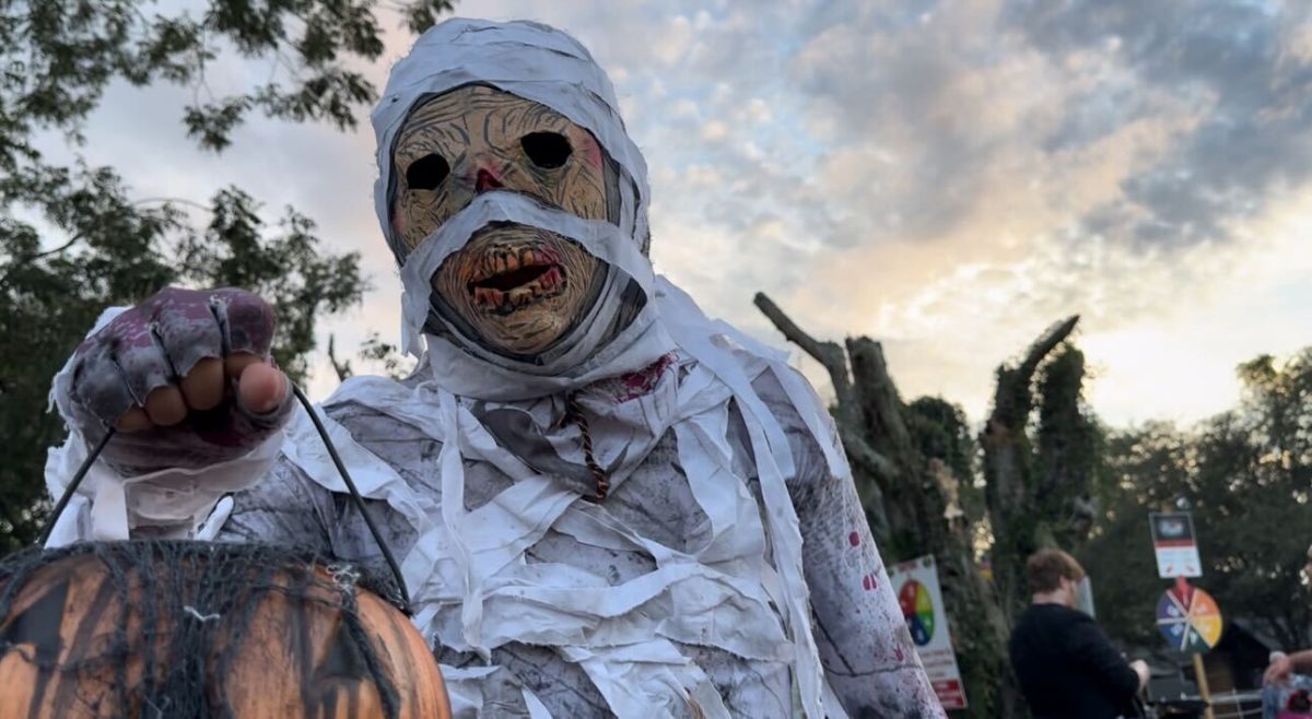 You might find this mummy looking for your candy in "Gore Seasons", one of three trails at this year's "Storytime Slayhouse". 