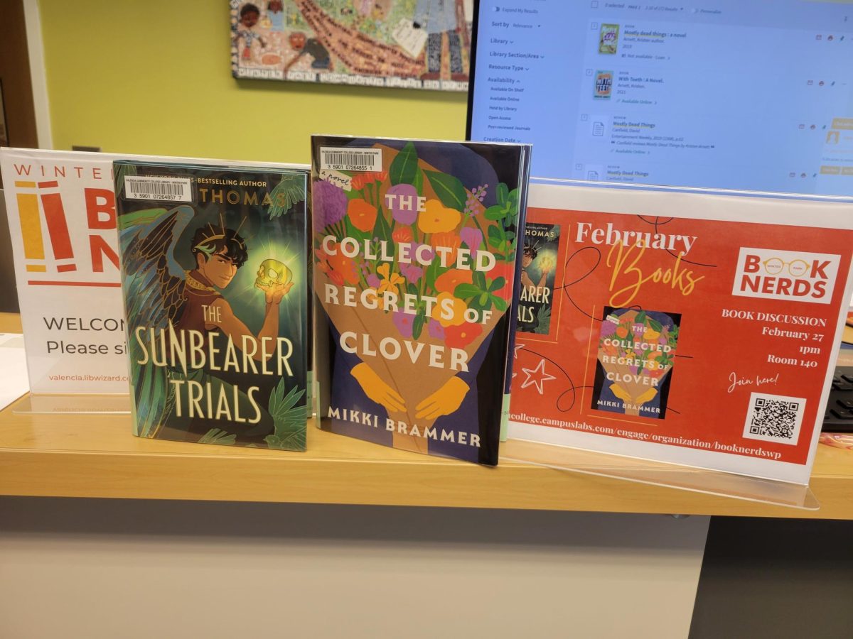 During the February 27 inaugural meeting, students discussed both The Sunbearer Trials by Aiden Thomas and The Collected Regrets of Clover by Mikki Brammer.