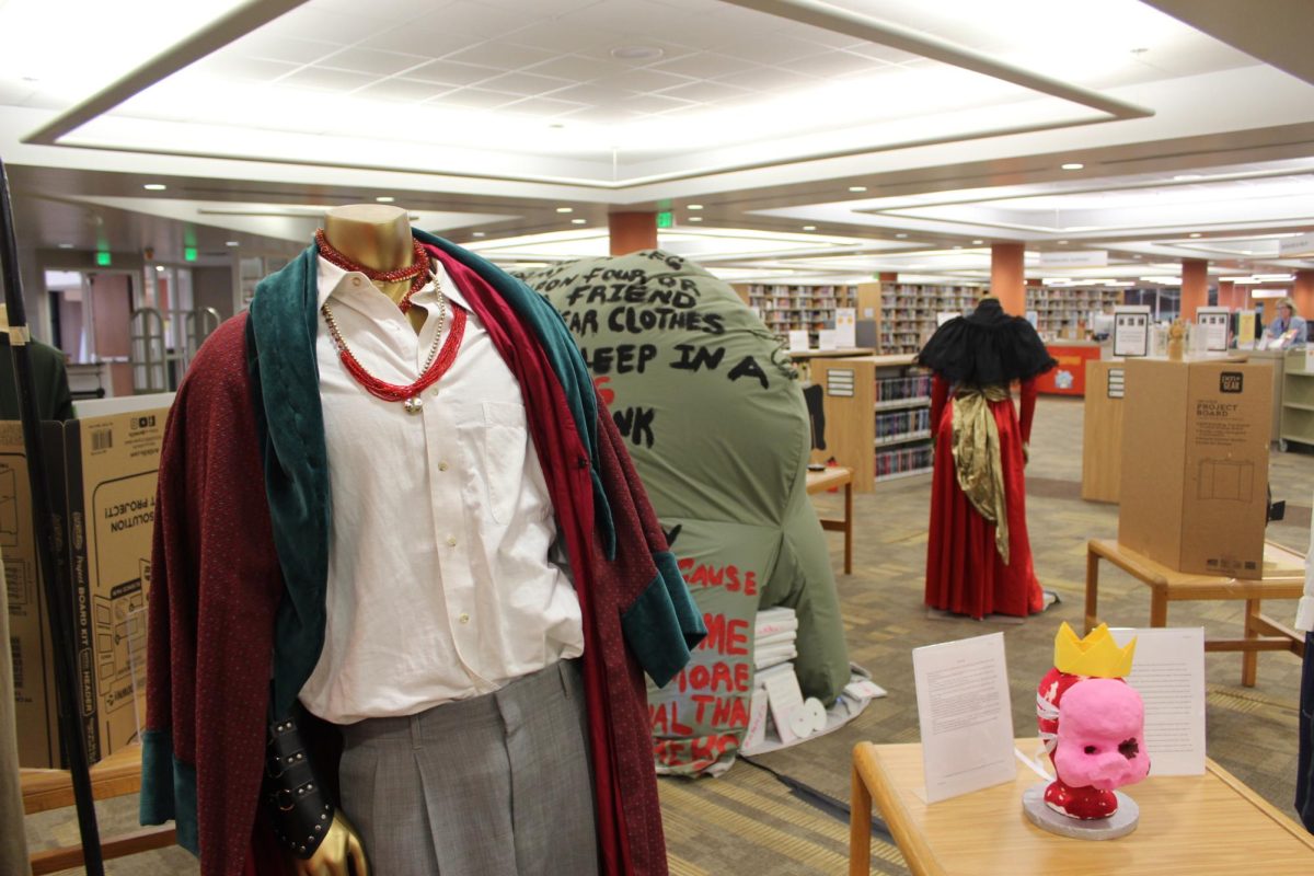 A unique mask and costume exhibition inspired by George Orwell's "Animal Farm," will be on display at the East Campus Library this summer. The collaborative ""Breaking Down Animal Farm" exhibit highlights five TPA 1232C costume design students, Professor Constance Lee, and library staff member Rae Mair.  