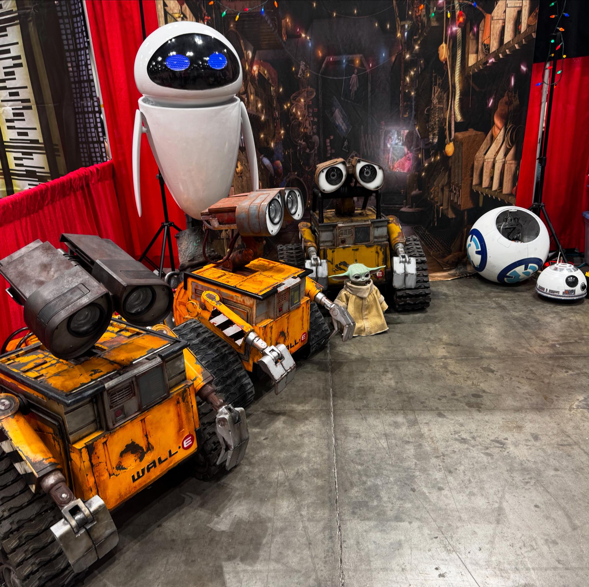 Fandoms meet engineering marvels as robots could frequently be seen navigating exhibition hall spaces.